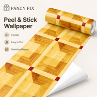 Papier peint en rouleau à grain de bois naturel, imperméable