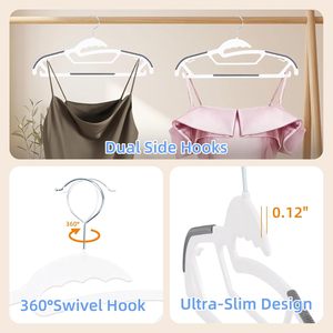30 Pack <b>Plastic</b> Clothes Hangers Non-Slip Slim Hangers Heavy Duty Space Saving Hangers - Product Image 5