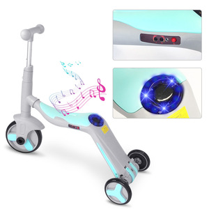 Nouveau modèle de trottinette 3-en-1 pour enfants, trottinette à pédales 3 roues pour enfants, trottinette bébé à siège avec lumière et musique, vente chaude - Product Image 5