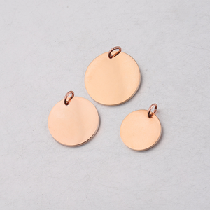 Ciondolo a disco in acciaio inossidabile lucido con anello per appendere, 6-30mm, multi-standard, personalizzabile con incisione - Product Image 3