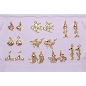 Pendentifs thématiques en forme d'animal, micro-inserts en cristal, accessoires de bijoux à faire soi-même, pour collier, bracelet, unisexe, usage quotidien - Product Image 5