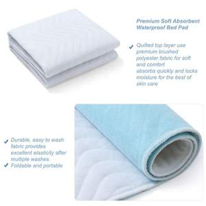 Bán Buôn Siêu Thấm 90*60 Cm Không Kiểm Soát Được Trang Bị Tấm Phẳng 5 Lớp Rò Rỉ Bằng Chứng Không Thấm Nước Dành Cho Người Lớn Underpad OEM ODM Miếng Đệm Giường - Product Image 3