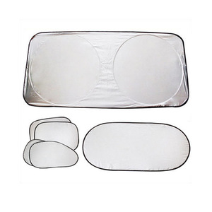 Car Sunshade Silver Plated Six Piece Set Front Windshield Shades Foldable Heat Insulation Summer Protection - Product Image 2
