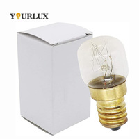 Ampoule en tungstène E14 E12 à visser 10w 15w 20w 25w pour lampe à sel, réfrigérateur, bougie, four, T20 C7