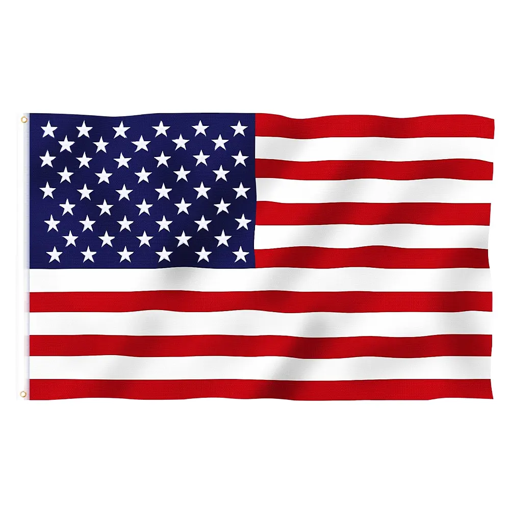 Taille personnalisée Polyester Us 4x6ft 3x5 Drapeaux américains pour l'extérieur Usa Us Drapeau États-Unis d'Amérique