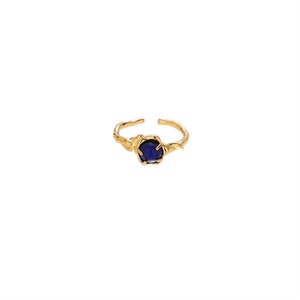 Luxury Vintage Jewelry Gemstone <b>Ring</b> Gold Plated Stainless Steel Natural Stone Charm <b>Finger</b> <b>Ring</b> - Product Image 4