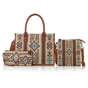 <span class=keywords><strong>Sac</strong></span> fourre-tout quatre pièces de style <span class=keywords><strong>ethnique</strong></span> <span class=keywords><strong>bohème</strong></span>, un <span class=keywords><strong>sac</strong></span> à bandoulière de rangement de grande capacité pour le travail et les déplacements - Product Image 4