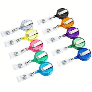 X57 Porte-badge rétractable avec boucle extensible, porte-clés, cordon de cou, rétracteur de cordon, clip pour badge d'identification, dispositif anti-perte - Product Image 2