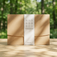 Boîte d'emballage en papier kraft avec logo personnalisé, boîte en papier de luxe pour chemise, chaussettes, sous-vêtements, vêtements, emballage cadeau