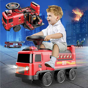 2 в 1 электрическая батарея для езды на игрушечном пожарном автомобиле приключенческая игрушка детская парковка с подсветкой - Product Image 2