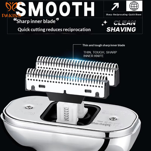 Afeitadora Eléctrica al por Mayor PAKISS - Maquinilla de Afeitar Recíproca de 3 Cuchillas con Cuchillas Autoafilables, Afeitadora Portátil de Viaje - OEM/ODM Disponible - Product Image 3