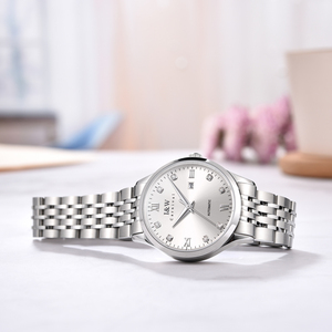 Orologio Automatico Meccanico da <span class=keywords><strong>Donna</strong></span> di Lusso I&W NH36A in Acciaio Inossidabile con Vetro Zaffiro SEIKO, Doppio Calendario, Impermeabile 50 Bar - Product Image 5