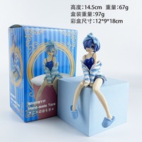 Figurines Manga 14CM Re:Zero - Commencer une nouvelle vie dans un autre monde - Figurines PVC Anime pour la maison - Filles - Rose - Rem - Ram - Jouets
