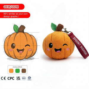 Jouets en peluche personnalisés, design de poupée, mini porte-clés citrouille, animaux en peluche mignons pour femmes, jouets en peluche faits sur mesure - Product Image 1
