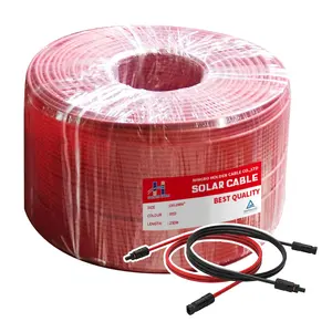 Conector de cable solar rojo y negro 1 100 500 Metro pv1 cable de batería