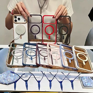 Coque de téléphone portable transparente antichoc en TPU+PC avec design peinture à l'huile électroplaquée - Product Image 3