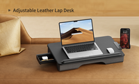 Bureau d'ordinateur portable avec coussin convient jusqu'à 17 pouces fonction de stockage de coussin de tour d'ordinateur portable repose-poignet poignée portable
