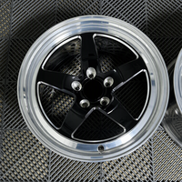 Jantes monobloc forgées Pro Touring 20x9 20x10.5 5x127 Noir brillant 5 branches à lèvre profonde compatibles avec Chevy C10 Chevelle Camaro