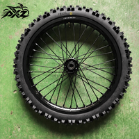 Kit de mise à niveau de course pour Surron Light Bee 2ème génération 2026 : Jantes tout-terrain 16 et 19 pouces, moyeux CNC en aluminium noir, pneus tout-terrain