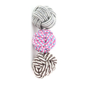 Balle en Corde Ronde en Coton Coloré de 5 cm de Diamètre, Jouet Interactif et de Mouvement pour Animaux de Compagnie - Product Image 4