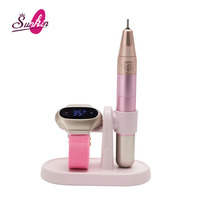 Machine à ongles professionnelle en gros, 35000 tr/min, rechargeable, design montre connectée, outils de manucure et pédicure de luxe