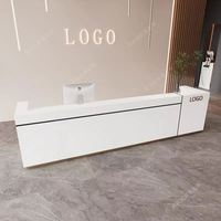 Comptoir d'accueil en fibre de verre durable de luxe léger pour hôtel, école, hôpital, sous-sol - Écologique, résistant aux UV, usage commercial