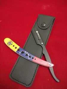 Rasoir de rasage en acier inoxydable à lame unique, rasoir de sécurité à bord droit en papier enduit pour les poils du visage, manche en bois - Product Image 5