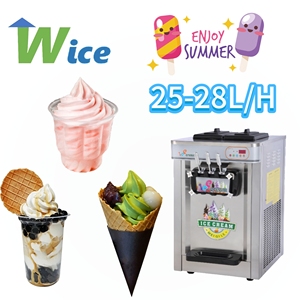 Machine à glace molle automatique de comptoir WICE Commercial à 3 prises, 25-28 L/h, pour la production de glace molle (De Helado) - Product Image 1