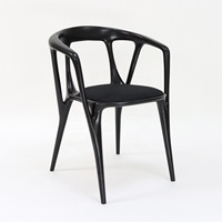 Chaise de salle à manger moderne en bois de frêne massif, chaise de salle à manger en bois à dossier ouvert avec coussin de siège en tissu rembourré pour la salle à manger à domicile