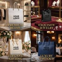 Sacs shopping en papier personnalisés avec logo pour les marques de vêtements, emballage cadeau de luxe pour la vente au détail
