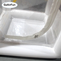 Nouveau Cube gonflable blanc argent comptant attraper saisir Machine argent saisir jeu gonflable argent volant Machine stand pour événement