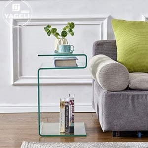 Acrylic Nightstand Acrylic Side <b>Table</b> Lucite S-Shaped End <b>Table</b> for Living Room Bedside <b>Table</b> for Bedroom - Product Image 3