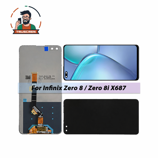 100% Perfect LCD for Infinix Zero 8/Zero 8i X687 Lcd Display Touch Screen Digitizer Assembly / With Frame