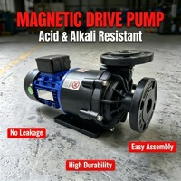 Pompe chimique industrielle en plastique CFR ETFE 1HP à entraînement magnétique OEM 220/380V Moteur triphasé pour acide chlorhydrique