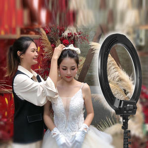 AFI R219 <span class=keywords><strong>ring</strong></span> lihgt avec trépied, batterie externe circulaire pour selfie, lumière annulaire led avec trépied trépied, support de téléphone portable - Product Image 5