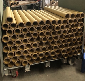 Tube en carton robuste avec extrémités métalliques soudées pour l'enroulement de tissus – Vente directe usine - Product Image 1