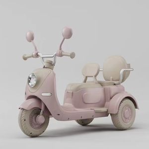 廉价可爱儿童2座电动摩托车/<span class=keywords><strong>3</strong></span>轮粉色电池供电儿童三轮车玩具车摩托车 - Product Image 2