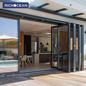 RICHOCEAN Puertas Plegables de Patio de Aluminio Ultra Delgadas Personalizadas, Puerta Plegable Doble con Doble Acristalamiento Low-E - Product Image 5