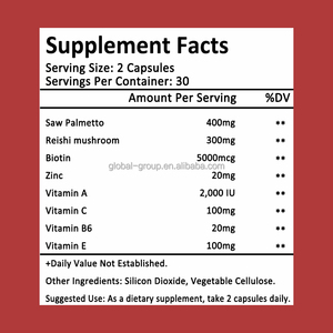 Amazon Hot Dht Blocker <span class=keywords><strong>Capsules</strong></span> Biotine Saw Palmetto Supplement Vegen Gezond Sterk Haar Vitamine Haargroei <span class=keywords><strong>Capsules</strong></span> - Product Image 2