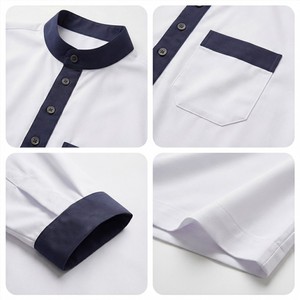 Thobe blanc <span class=keywords><strong>pour</strong></span> enfants, robe islamique <span class=keywords><strong>pour</strong></span> garçons avec bordure dorée <span class=keywords><strong>pour</strong></span> la prière scolaire et tenue musulmane décontractée - Product Image 2
