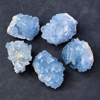 Cristal naturel de guérison en grappe de quartz géode célestite bleue en gros pour la décoration de la maison, autres métiers de cristal