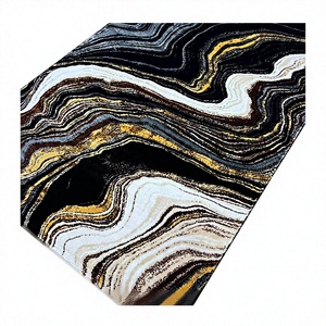 Alfombra Turca de Poliéster Afelpada Adiva, Tejida a Máquina con Diseño Jacquard, de Pelo Alto, Acolchada, Reversible, Lavable, Antideslizante y Antimicrobiana - Product Image 1