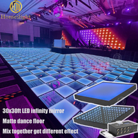 Pista de Baile LED 3D de 20x20 pies con Espejo, SMD 3 en 1, Vidrio Templado, Conexión Cableada, para Bodas, Fiestas y Clubs