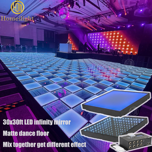 Pista da Ballo LED 3D a Specchio 20x20ft, SMD 3in1, Vetro Temperato, Illuminazione da Palco, Connessione Cablata per Matrimoni, Feste, <span class=keywords><strong>Club</strong></span> - Product Image 2