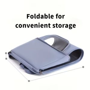 Bolsa de transporte plegable para mascotas, bolso de viaje con cremallera Oxford, mochila suave para mascotas para salidas diarias - Product Image 1