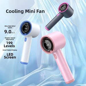 X418 Portable Mini <b>Fan</b> 199 Speed Handheld <b>Fan</b> Power Display Usb Rechargeable Air Cooling <b>Personal</b> <b>Fan</b> for Indoor Outdoor Travel - Product Image 4