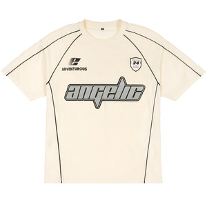 <span class=keywords><strong>Camiseta</strong></span> Holgada de Jersey de Alta Calidad Personalizada de 180g <span class=keywords><strong>con</strong></span> Estampado de Líneas en Contraste y Diseño de Hombros Cómodo - Product Image 5