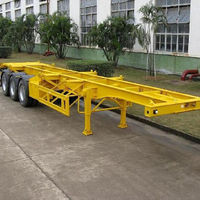 Semi-remorque châssis porte-conteneurs squelette 3 essieux 40 pieds 20 pieds pour tracteur, prix usine, vente chaude