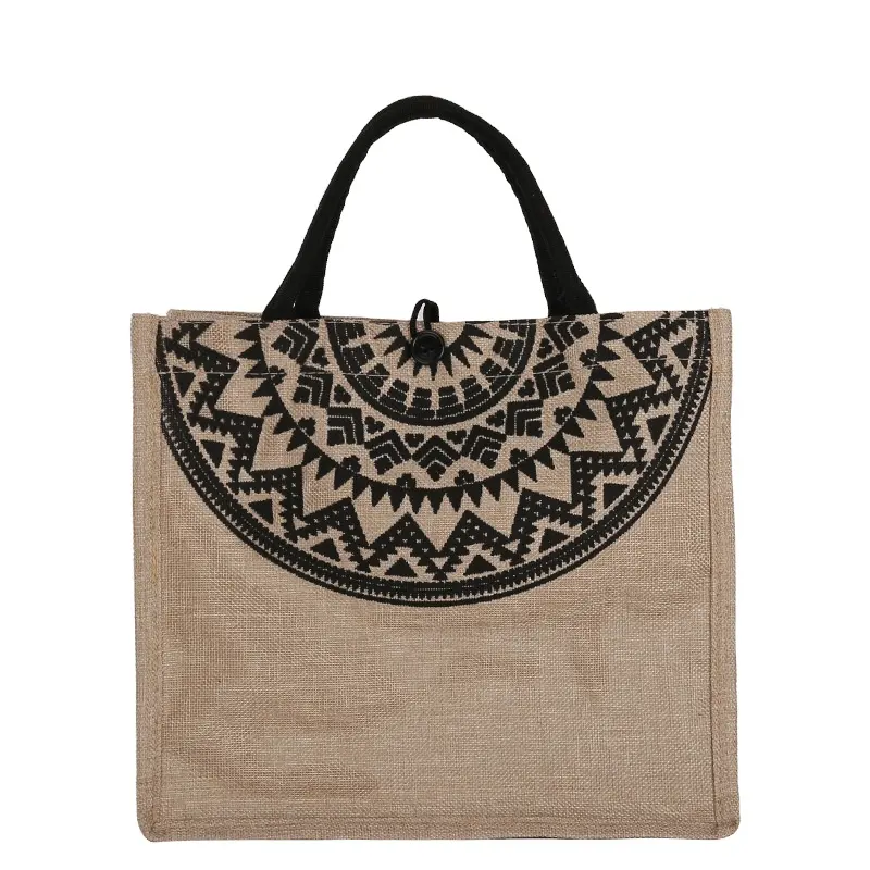 Ready to ship quilted women's tote bags 2022 fashion designer geometric graphic linen women's tote bags