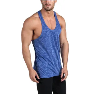 Stringers Rompi Olahraga Gym Pria, Tank Top Fitness Berbagai Warna Kustom Singlet Gym Stringers